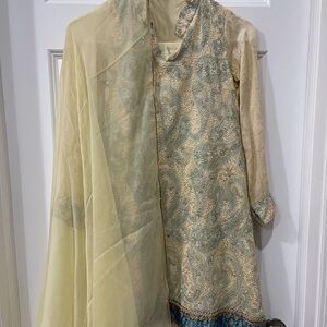 Cream Punjabi Suit (Kids)